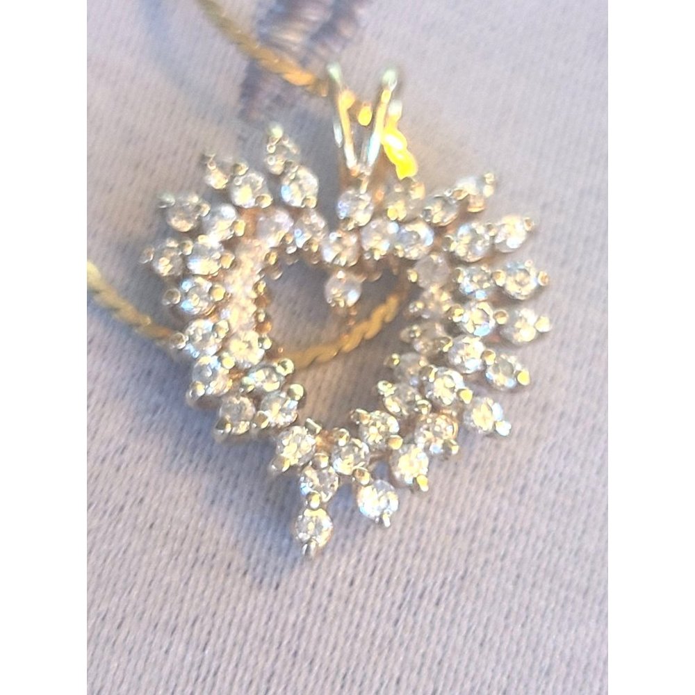 CZ HEART ON 925 WITH A MONET CHAIN